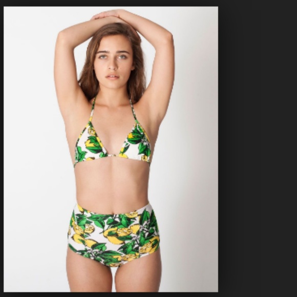 American Apparel High Waist Lemon Bikini Bottom - Picture 3 of 6